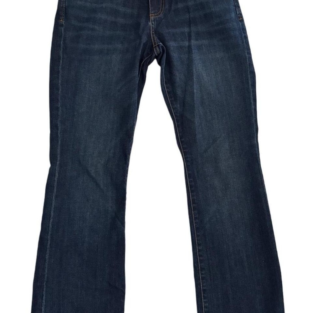 KUT from the Kloth Bootcut Jeans Dark Blue Denim Button Zip‎ 5-Pocket Women
